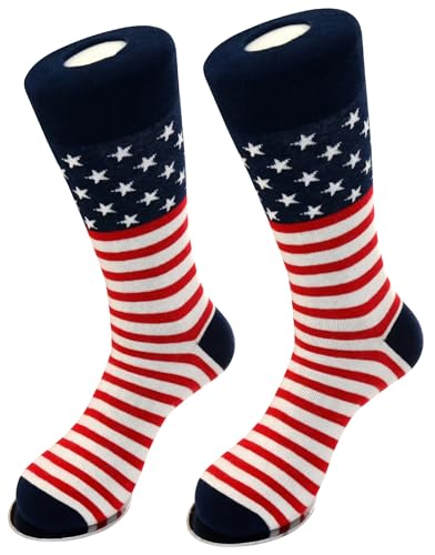 1 Pair of Biagio American Flag Mens COTTON Dress SOCKS3