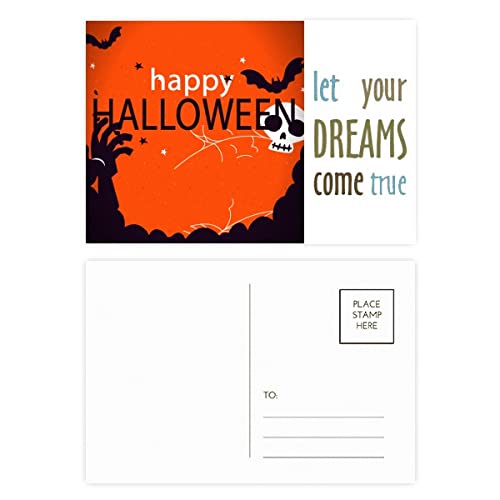 Cartes postales Happy Ghost Fear couleur rouge pour décorer votre bureau créatif