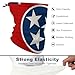 FOSKERV Neck Gaiter Balaclava, Men's Seamless Quick Dry Outdoor Sports Neck Warmer for Skiing, Hiking, Tennessee State Flag, Fashion Face Cover Scarves Headband