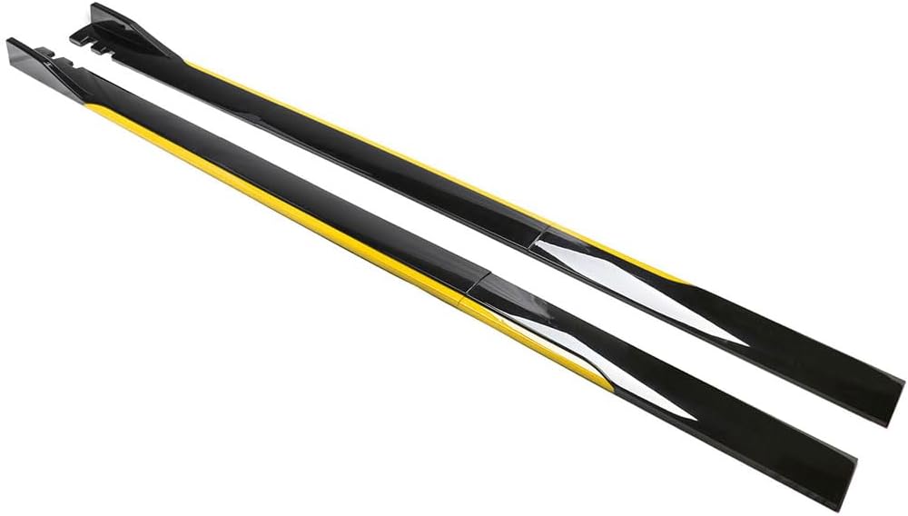 Side Skirts Cars for Cadillac XTS 2012-2019 2020, Car Side Skirts Side Skirts Body Rocker Panel Body Kit Car Accessories,Yellow
