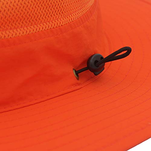 Home Prefer Unisex Daily Outdoor Sun Hat Camouflage Mesh Bucket Hat Wide Brim Boonie Fishing Hats Orange #TOP5