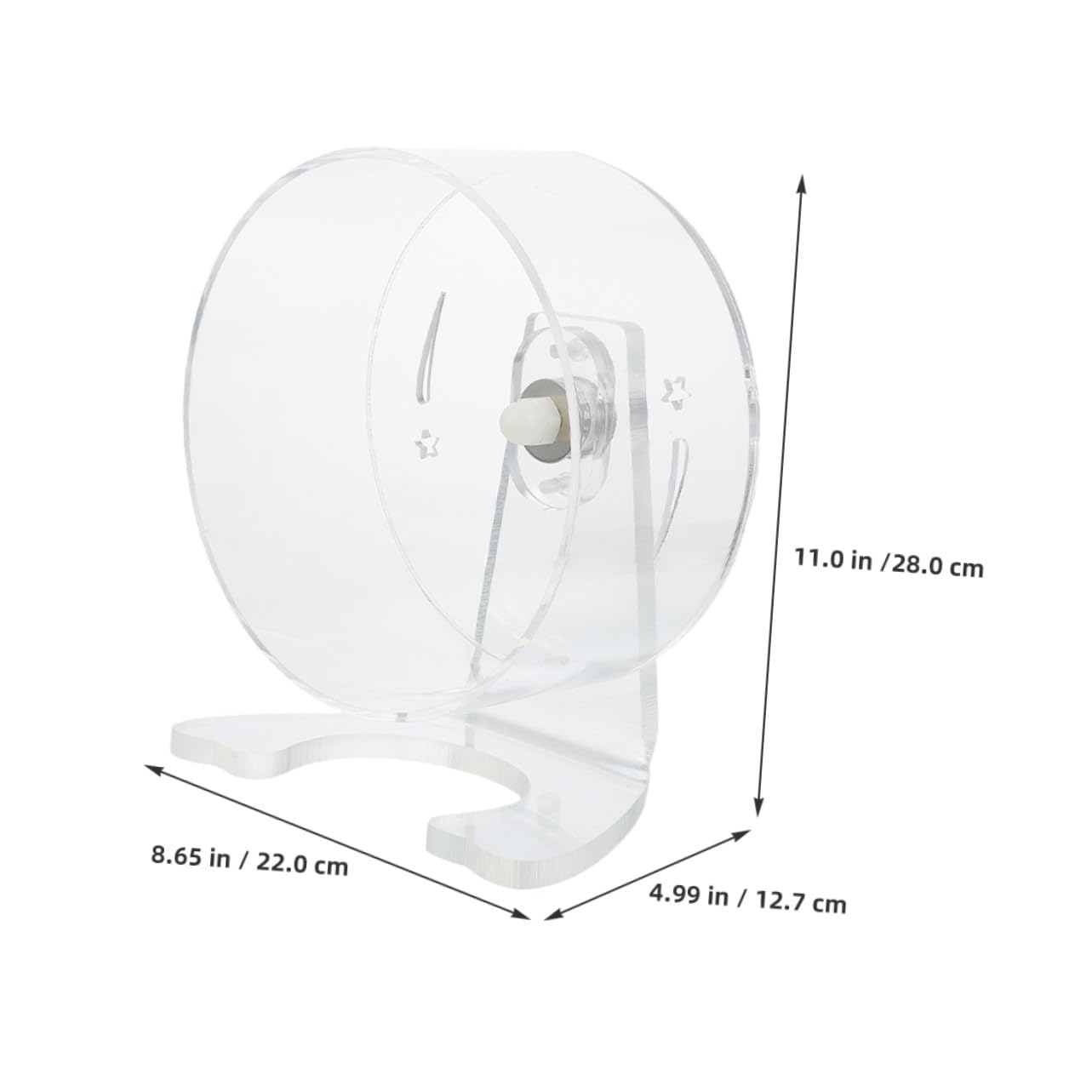 ERINGOGO Rueda de Ejercicio para Hámster Transparente Soporte Silenciosa y Duradera para Pequeños Roedores Fácil Instalación y Diseño Resistente para Jaulas Pequeñas