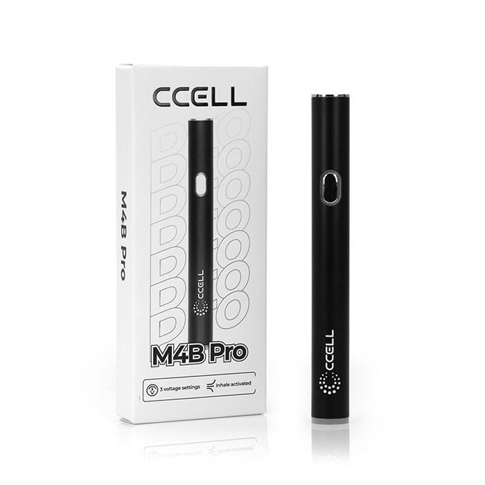 thc vape.pens CCELL M4B Pro 510 Thread Battery, Black, 290mAh Capacity, USB-C Charging,  Draw Activated, Compatible with CBD and Thick Oil Cartridges -no nicotine  (black): Amazon.co.uk: Electronics & Photo