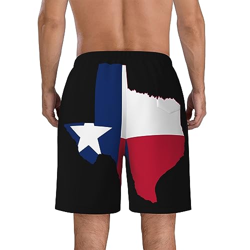 Texas map Flag Mens Swim Trunks Quick Dry Swim Shorts Swimwear Bathing Suits with Pockets4