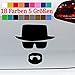Generic Silhouette Homme avec chapeau Tuning Autocollants Breaking Bad 18 couleurs 5 tailles