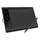 Mesa digitalizadora Tomate MTM-1106 11,6' Alta Resolução 5080 LPI Caneta Sensível ao Toque 8192 Níveis Compatível com Windows, Android ou MAC para design e desenho
