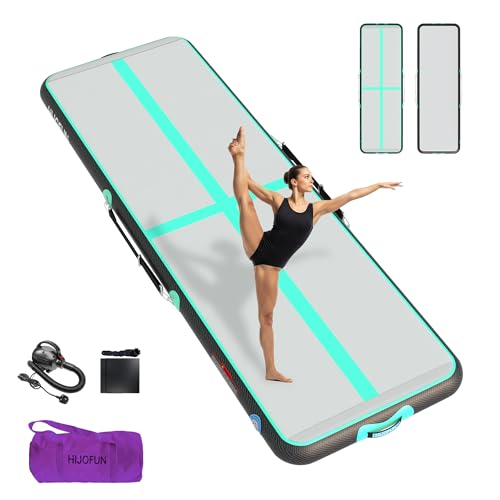 HIJOFUN Air Floor Mat 3M 4M 5M 6M Tapis de Gymnastique Gonflable avec Pompe Pratique et 10/20cm...
