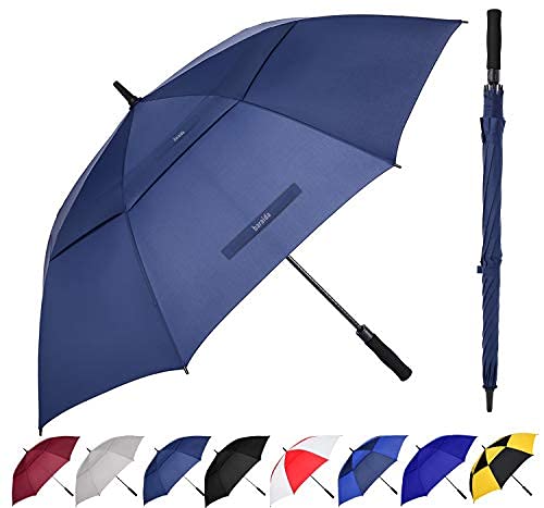 Baraida Golf Umbrella Large 62/68/72 Inch, Extra Large Oversize Double Canopy Vented Windproof Waterproof Umbrella, Automatic Open Golf Umbrella For Men And Women And Family.(72 Inch,Navy Blue) #TOP29
