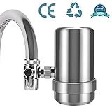 ▲ [Diseño de Acero Inoxidable 304]: en comparación con otros filtros de grifo de plástico ABS, nuestros filtros de acero inoxidable YJHome son más duraderos, libres de óxido y promueven la salud. No tóxico, ecológico, sin riesgo, sin fugas, sin deformación.