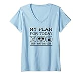 Mujer Pickleball Palas Pelotas de pádel Dinking Plan Pickleball Camiseta Cuello V