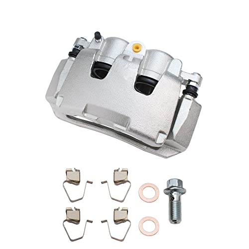 Image of Detroit Axle - Front Brake Kit for 2005-2008 Dodge Dakota 2006-2009 Mitsubishi Raider Disc Brake Rotors Disc Brakes Caliper w /Bracket 2007 Replacement