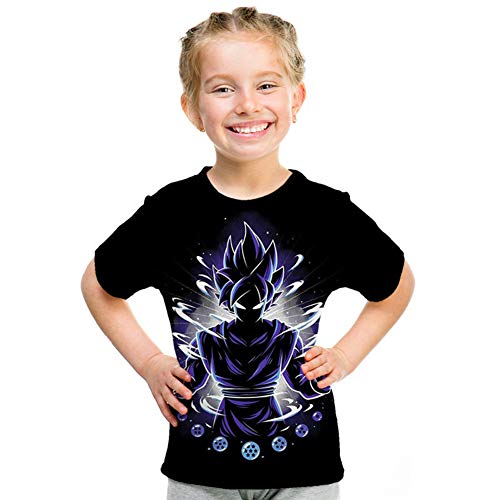 Tsyllyp Camisetas casuais para meninos e meninas com estampa 3D, Color Zj, 4-5T