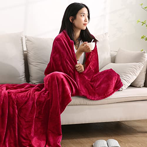 Electric Heated Blanket Throw 50”×60“ Fast Heating Blanket For Whole Body Warming With 4 Heating Levels & 3H Auto Off, Soft Flannel Blanket Overheating Protection, Machine Washable #TOP6