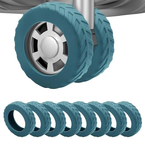 Best Strap on Wheels for Luggage: Durable, Secure, and Travel-Ready Choices 3 8Pcs Luggage Wheel Covers,Silicone Suitcase Cover for 2-2.4'' Spinner Wheel, Carry On Luggage Wheels Protector,Upgrade Suitcase Wheels Protective,Essential Travel Accessories (Lake Blue-L)