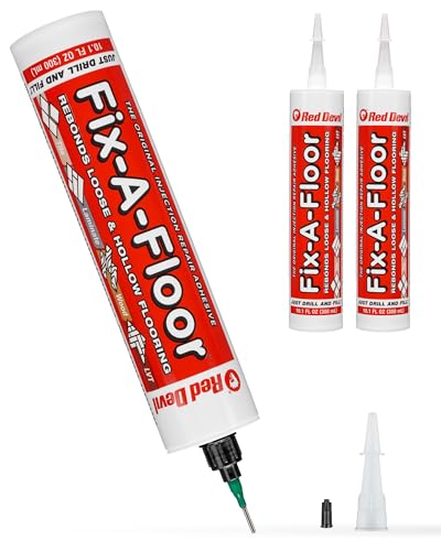 Fix A Floor Extra Strength Floor Tile Adhesive & Micro Precision Kit 3-Pack Vinyl Floor Adhesive for Hollow Spots Laminate Creaking Wood & More Versatile Injector Solution 300ml Tube