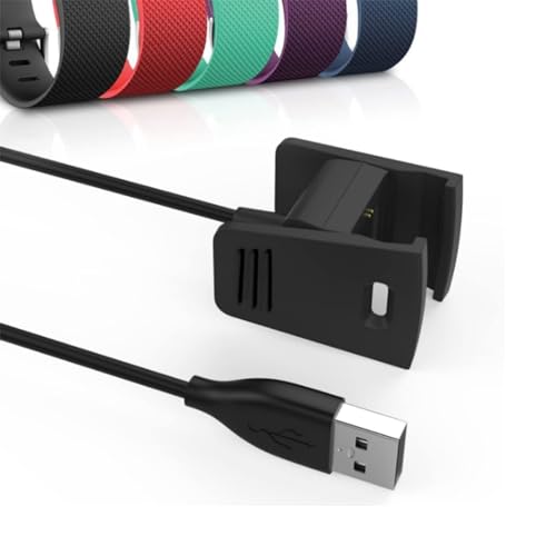 Jawflew Carregador compatível com Fitbit Charge 2 cabo de carregamento USB de substituição para reló