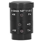 lente zoom para celular funciona [Rango de zoom versátil] La lente de cámara KP0612 ofrece una distancia focal ajustable de 6 12 mm flexible con anillos manuales de enfoque y apertura que le permite capturar imágenes transparentes de cristal a varias distancias. para la vigilancia detallada y las aplicaciones industriales donde la precisión es clave.