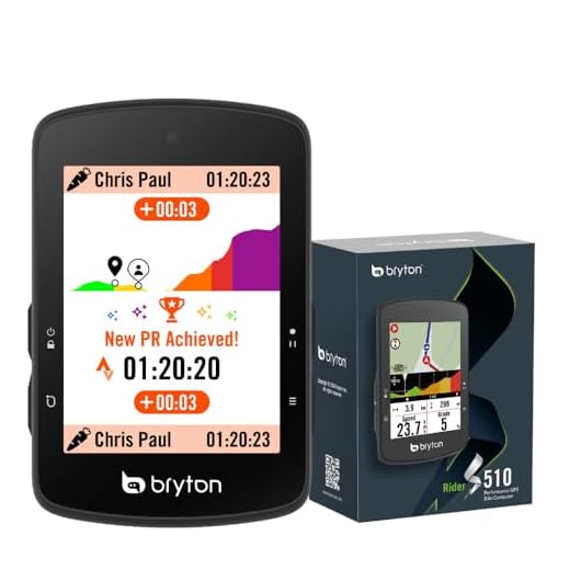 Bryton Rider S510 - Pantalla táctil LCD a Color de 2.8 Pulgadas GPS para Bicicleta/computadora de Ciclismo, Compatible con Radar de Bicicleta, batería de 30 Horas