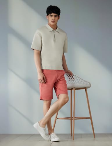 Image of Thomas Scott Men's | 100% Cotton | Solid | Above Knee | Button Closure | Chino | Casual Shorts for Men