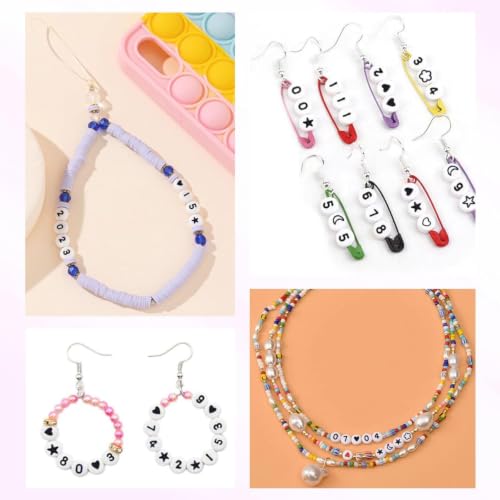 Image of Looconi 500pcs Number Beads 6 Plastic Beads 9 for Jewelry Making
