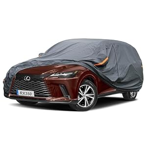 GUNHYI Premium Car Cover Custom Fit Lexus RX350 (2015-2026), 16 Layers Heavy Duty Car Cover Waterproof All Weather with Zipper Door for Sun Rain Snow Dust Uv Protection