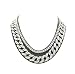 Shiny Jewelers USA Mens Iced Out Hip Hop Silver tone CZ Miami Cuban Link Chain Choker Necklace (1 Row CZ & CZ Cuban 16"+18")