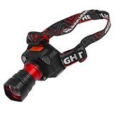 Toyvian Wiederaufladbare LED Stirnlampe mit Verstellbarem Waschbarem Kopfband USB Schnellladung...