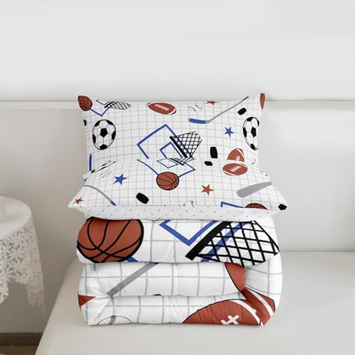 Image of Feelyou Ball Sport Comforter Set All Season Bedding Queen for Kids