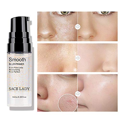 Oil-Free Face Powder & Full Coverage Foundation Concealer & Moisturizing Primer & Soft Sponge Waterproof Make Up Set Long Lasting Poreless Makeup 5Pcs #TOP5