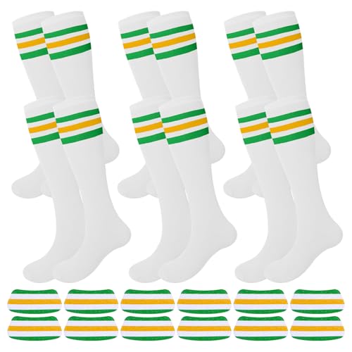 Image of Panitay 2 /12 /16 /24 Pairs Softball Soccer Socks Glitter Eye Black Stickers Team Spirit Accessories for Youth Women Sport Wear