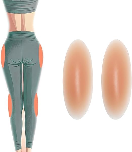 Body Shaper Silicone Calf and Hip Pads, Leg and Hip Enhancement, Adhesive Backing, Orange, 2-Piece Set-image-46