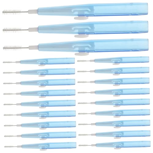 GLEAVI 60 Palillos De Dientes Limpiador Bucal Hilo Cepillo Interdental Cepillo De Limpieza Bucal Palillos De Limpieza Herramienta De Hilo Color Azul