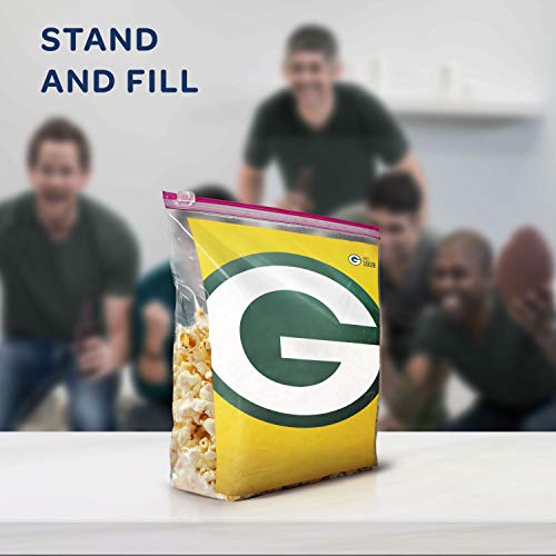 Ziploc Gallon Food Storage Slider Bags, Great For Grab-And-Go Snacking, Tailgating Or Homegating, 20 Count, Nfl Green Bay Packers #TOP2