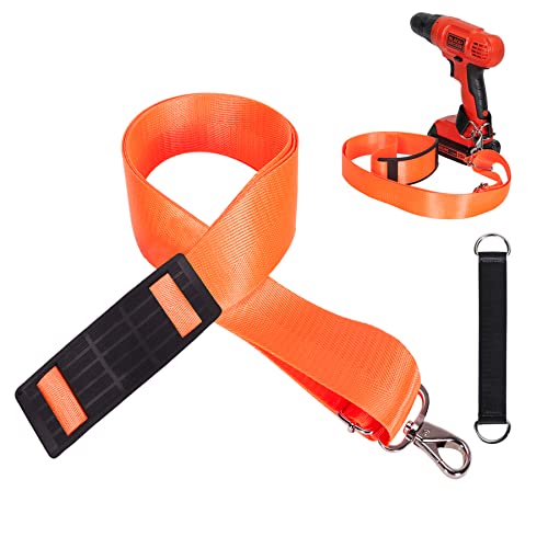 Khanka Adjustable Drill Shoulder Strap Holder, Compatible with Most Cordless Drills Especially Design for Black+Decker/Klein Tools Drill Tools, Orange (for Black+Decker Drill Tools) -  KN-20210226