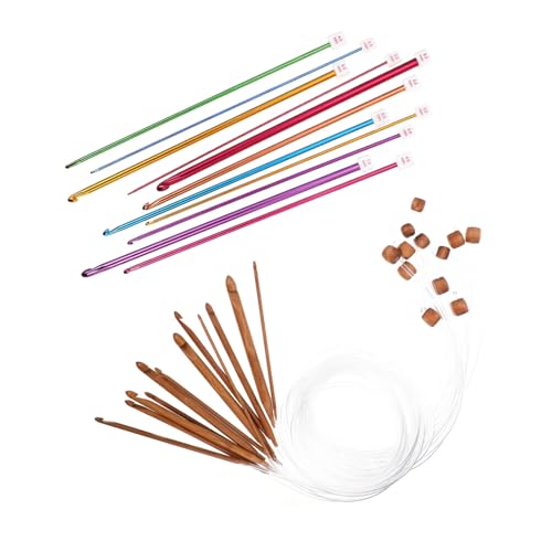 KALLORY 1Set Knitting Crochet Kit Crochet Hook for DIY Knitting Projects Lightweight and Portable Knitting Supplies for Beginners Present for Craft Enthusiasts