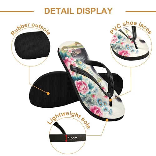 Burbuja Watercolor Panda Flip Flops for Women Men, Soft Thong Sandals Rubber Slippers for Pool Beach Essentials3