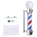 Mefeir 32'' LED Barber Pole Light Classic Style,Hair Salon Barber Shop Open Sign,Rotating Red White Blue LED Strips,IP44 Waterproof Save Energy (32'')