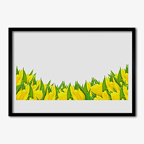 Affiche avec cadre salon chambre tulipes 100x70 cm décor nature