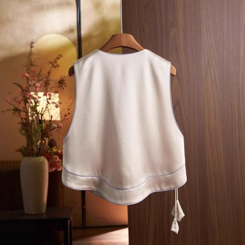 Chaleco brocado de mujer estilo chino jacquard cómodo para vestir en capas 2