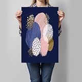 Design unico e decorativo : Questo poster aggiunge un tocco artistico ed elegante ai tuoi spazi. Il motivo Pois in lamina d'oro dipinti a mano cattura lo sguardo con forme dinamiche e linee armoniose, creando profondità e movimento visivo, mentre il motivo Geometria astratta intreccia colori e geometrie sorprendenti che stimolano l’immaginazione. Perfetto per chi ama l’arte astratta, dona un forte impatto estetico e trasforma ogni parete in un elemento distintivo e moderno.