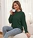 Tjukufpa Women Nursing Sweatshirt for Breastfeeding Hidden Zippers Nursing Tops Long Sleeve Comfortable Maternity Sweater Dark Green