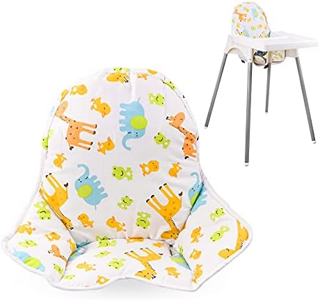 Twoworld High Chair Cushion for IKEA Antilop Highchair, Baby High Chair Seat Cover Liner Mat Pad Cushion for IKEA Antilop High Chair (Animal Pattern)