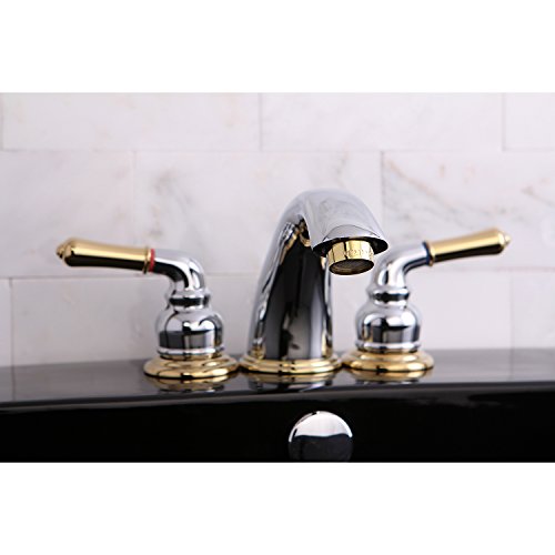 Kingston Brass KB964 Magellan Widespread Bathroom Faucet with Retail Pop-Up, Polished Chrome/Polished Brass by Kingston Brass - Image 5