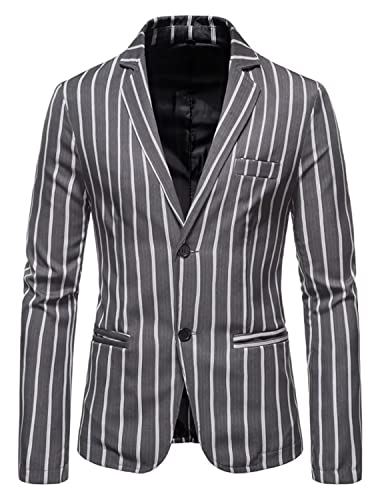 Veste de costume hommes pour affaires décontractées blazer rayé
