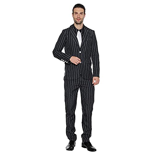 Costume de gangster des années 20 pour homme avec veste rayée