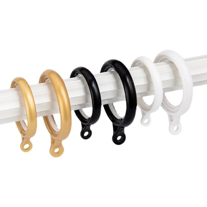 Intérieur 35~41mm 10~100 pcs Anneaux à œillets de Rideau Anneaux de Rideau en métal avec Clips Oeillets en Plastique Anneau de Rideau pour draperie, tringles de fenêtre