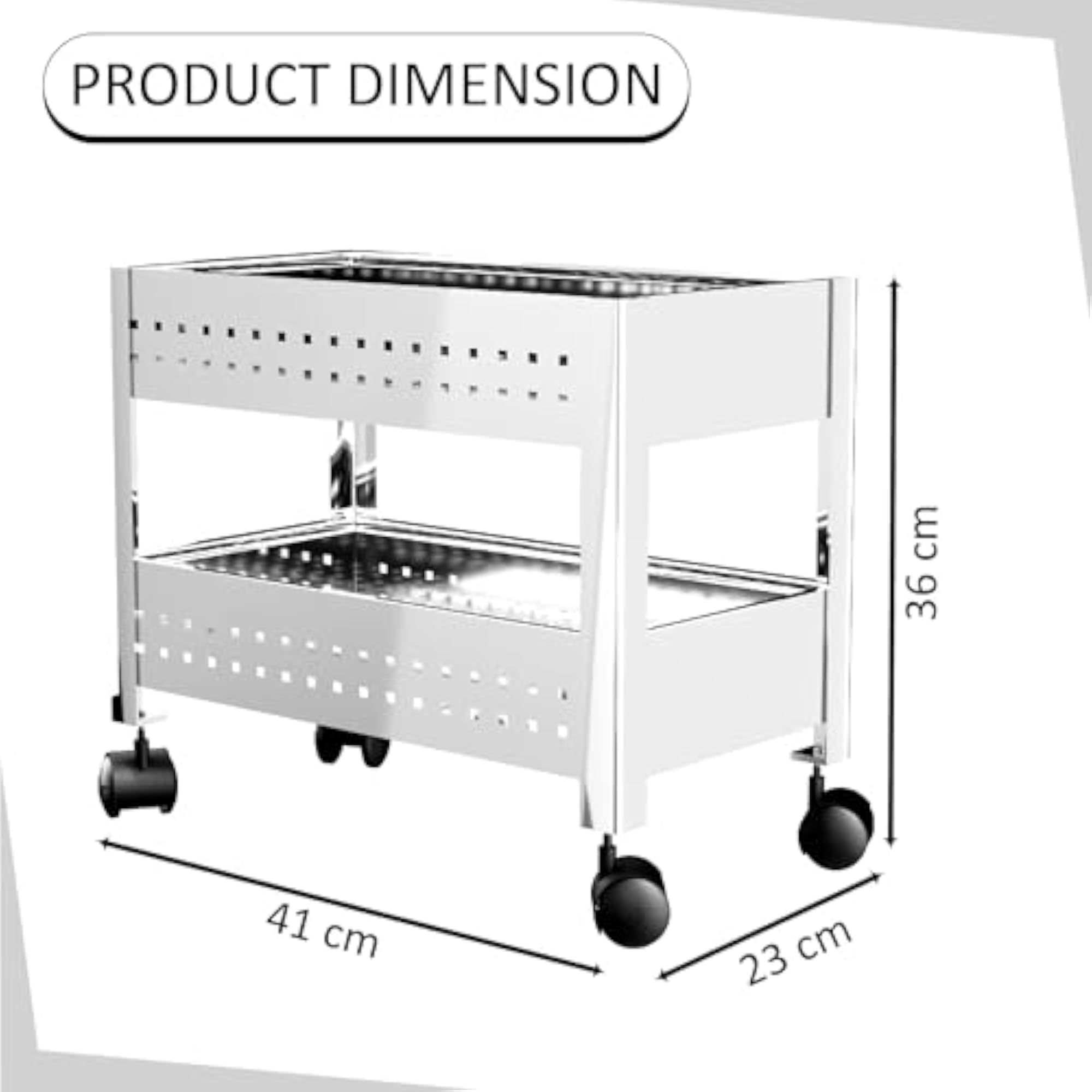 2 Tier Portable & Multi-Utility Stand for Kitchen Storage Rack