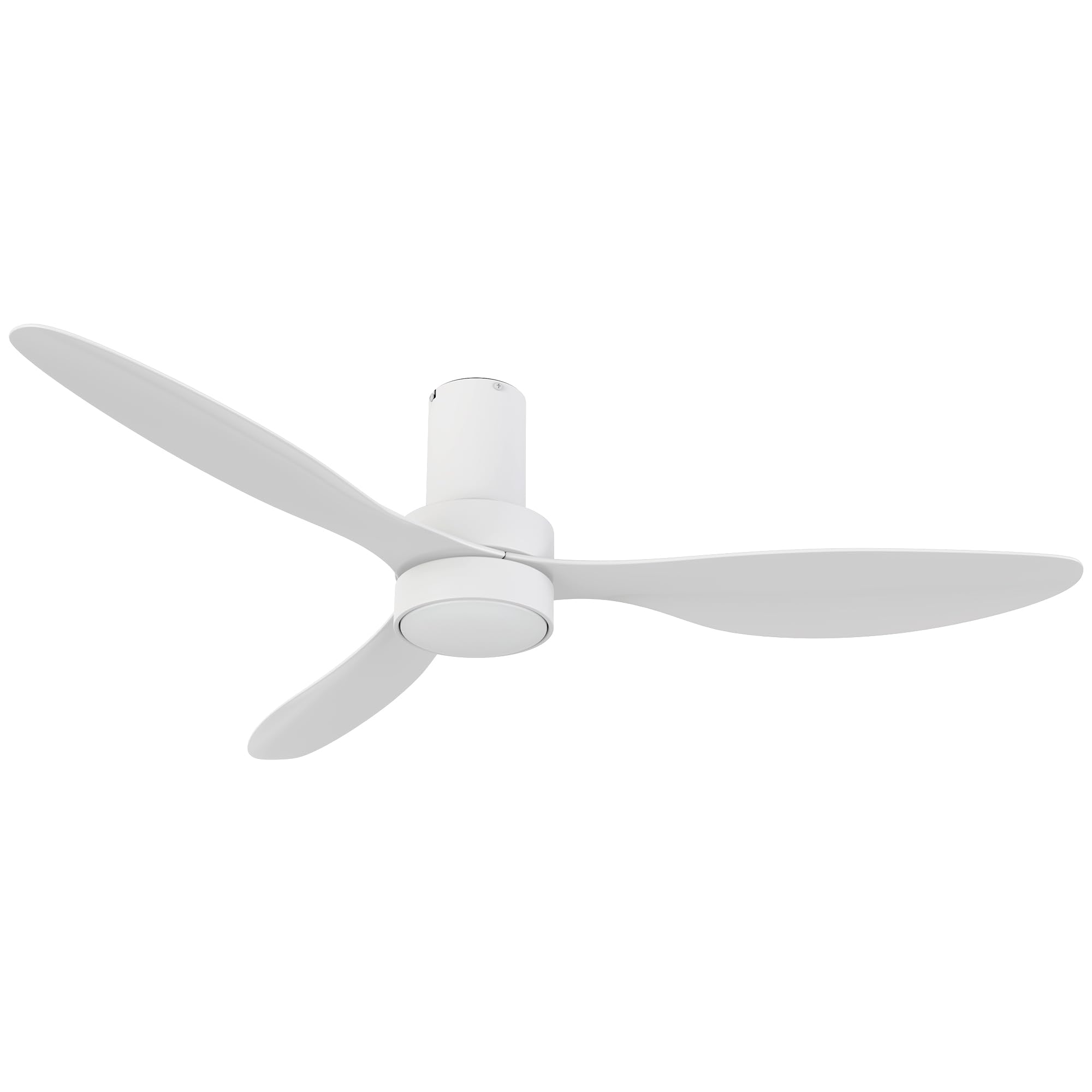 Carro 52" Low Profile Ceiling Fan with Light and Remote, Flush Mount Ceiling Fan with 10-speed DC Motor, Indoor & Outdoor Ceiling Fan for Bedroom,