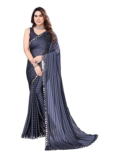 Sari en soie Lehriya motif baies noires pour mariage et fêtes