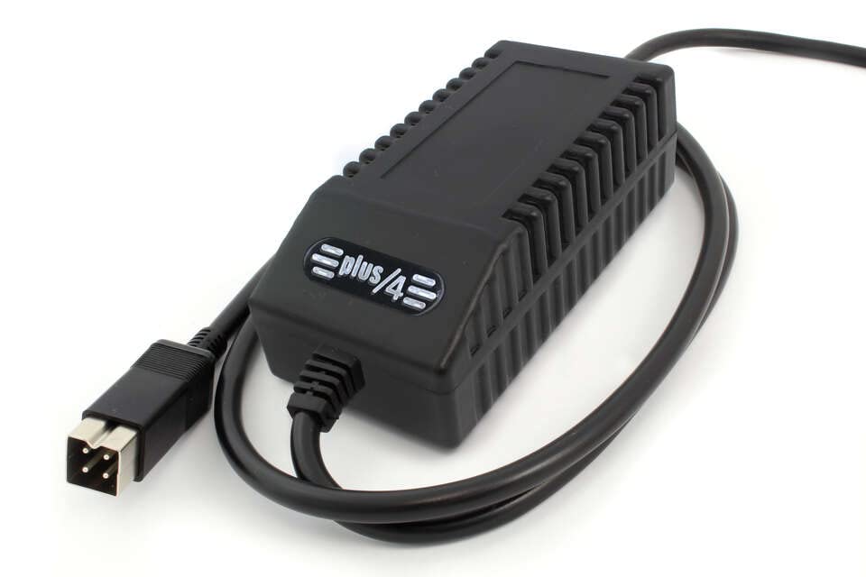 Commodore Plus/4 PSU Modern Schwarz EU - Ersatz-Netzteil für Commodore Plus/4, EU-Stecker